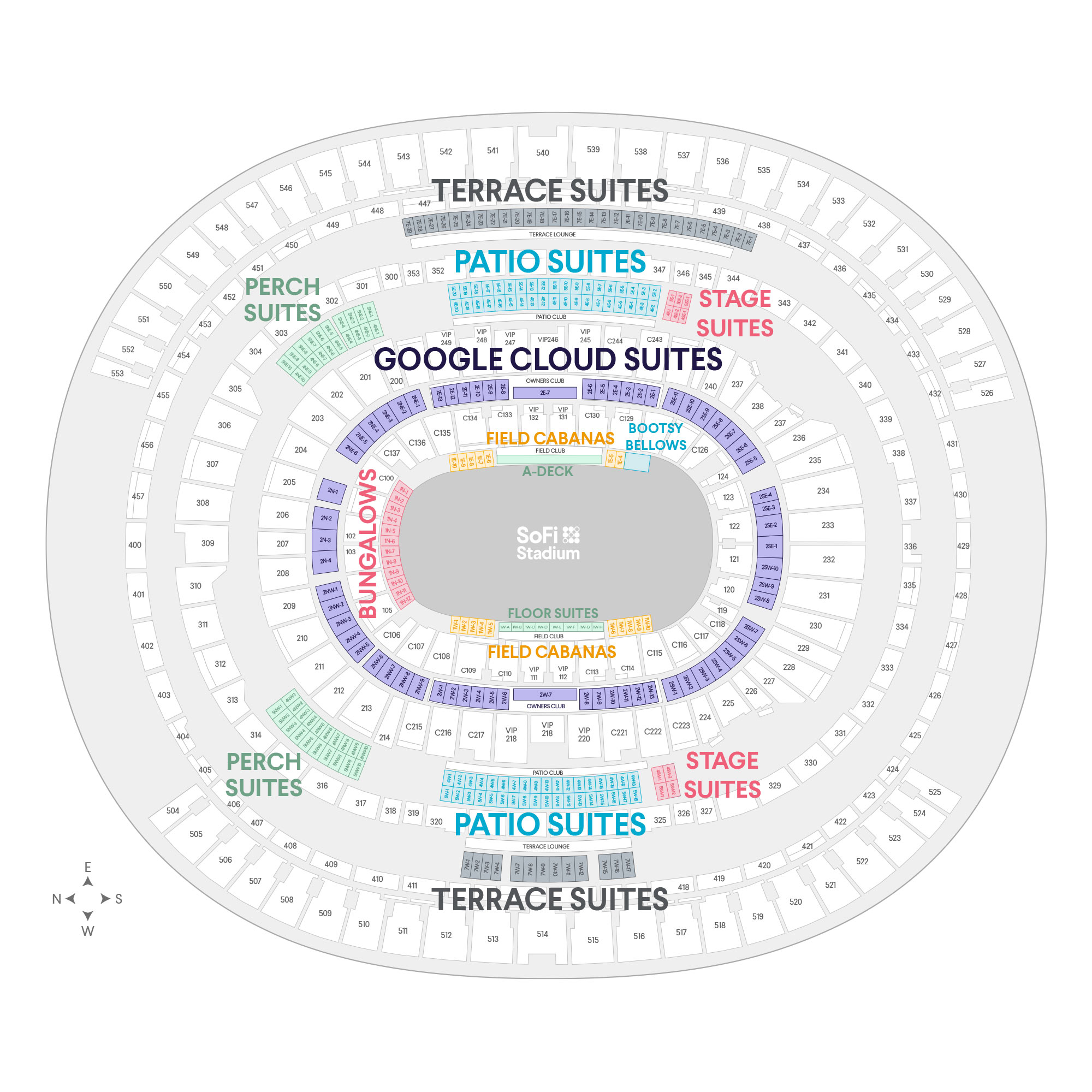 SoFi Stadium / SoFi Stadium Suite Map and Seating Chart