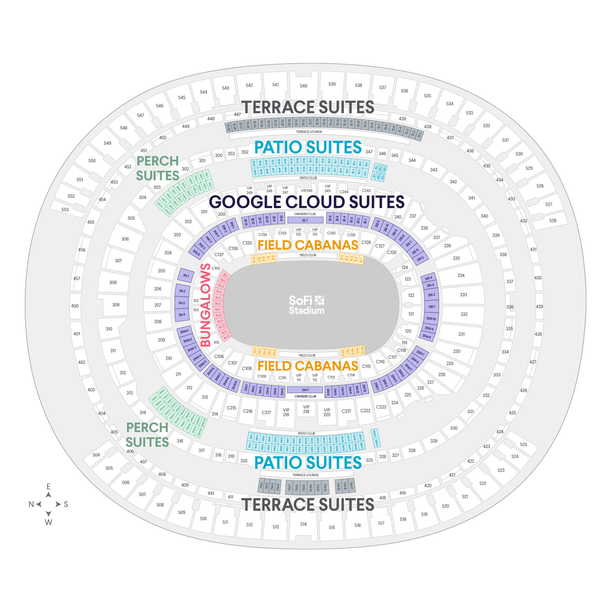 SoFi Stadium / SoFi Stadium Suite Map and Seating Chart